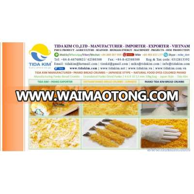 PANKO BREAD CRUMBS JAPANESE STYPE NATURAL FOOD DYES COLORED PANKO TIDA KIM MANUFACTURER MANUFACTURING PANKO BREAD CRUMBS GRANULA